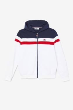 Fila Arlo Miesten Huppari Valkoinen Laivastonsininen Punainen | Fila086PL