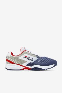 Fila Axilus 2 Energized Miesten Tenniskengät Valkoinen Laivastonsininen Punainen | Fila746BX