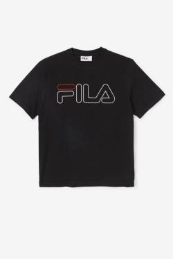 Fila Borough Tee Miesten T Paidat Mustat | Fila368JK