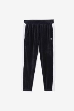 Fila Brice Velour Miesten Housut Mustat Valkoinen | Fila823BP