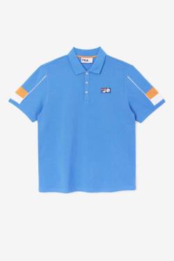 Fila Coda Miesten Pikeepaita Sininen Valkoinen Koralli Pinkki | Fila607YK