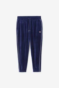Fila Deverall Velour Miesten Housut Laivastonsininen Valkoinen Punainen | Fila740IM