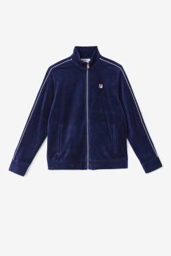 Fila Deverall Velour Miesten Takki Laivastonsininen Valkoinen Punainen | Fila896OK