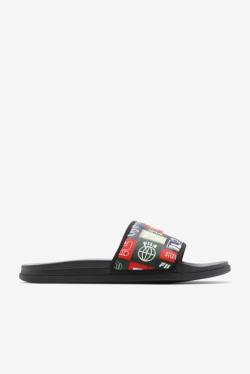 Fila Drifter Lux Patchwork Miesten Rantasandaalit Mustat Punainen Monivärinen | Fila064GS