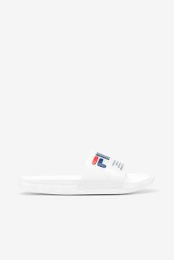 Fila Drifter Luxe Clear Naisten Rantasandaalit Valkoinen Laivastonsininen Punainen | Fila680QO