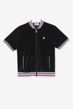 Fila Estudio Velour Miesten Takki Mustat Valkoinen | Fila043UC