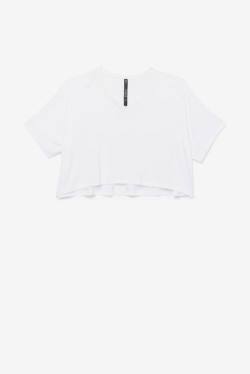 Fila Fi-lux Hi-low Crop Top Naisten T Paidat Valkoinen | Fila409GY