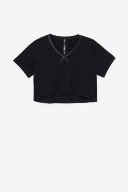 Fila Fi-lux High-low Crop Top Naisten T Paidat Mustat | Fila301JY