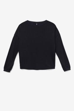 Fila Fi-lux Mesh Long Sleeve Top Naisten T Paidat Mustat | Fila670IE