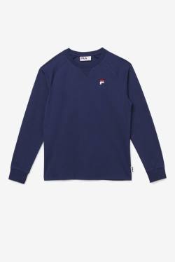 Fila Flynn Long Sleeve Tee Miesten T Paidat Laivastonsininen | Fila840IV