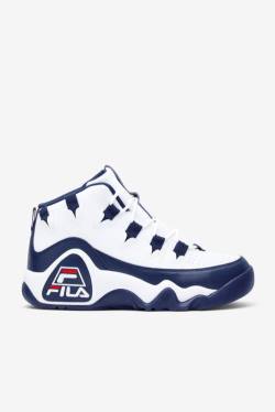 Fila Grant Hill Miesten 1 Tennarit Valkoinen Laivastonsininen Punainen | Fila420NY