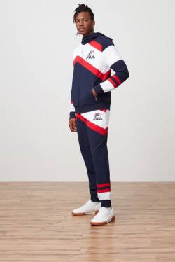 Fila Grant Hill Zenith Woven Miesten Housut Laivastonsininen Punainen Valkoinen | Fila043ZK