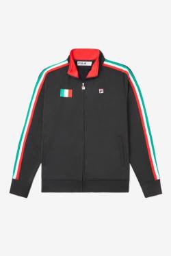 Fila Italy Track Miesten Takki Mustat Punainen | Fila748DC