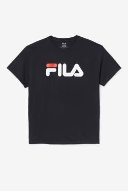 Fila Logo Tee Miesten T Paidat Mustat Valkoinen Punainen | Fila129NT
