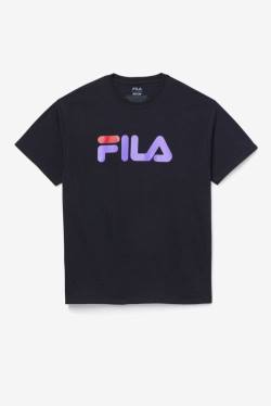 Fila Logo Tee Miesten T Paidat Mustat Violetit Punainen | Fila581XD