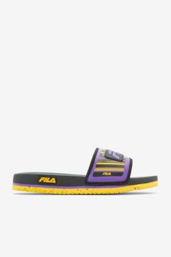 Fila Lunar Miesten Rantasandaalit Mustat Kultaiset Violetit | Fila586ZP