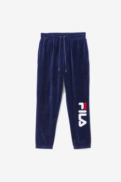 Fila Mansur Velour Miesten Housut Laivastonsininen Valkoinen Punainen | Fila059BT