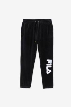 Fila Mansur Velour Miesten Housut Mustat Valkoinen | Fila846IE