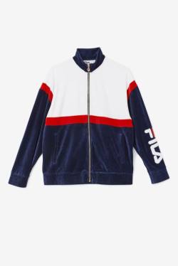 Fila Mansur Velour Miesten Takki Laivastonsininen Valkoinen Punainen | Fila103BV
