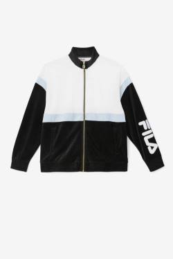 Fila Mansur Velour Miesten Takki Mustat Valkoinen | Fila271EJ