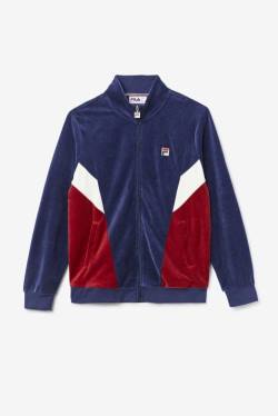 Fila Marten Velour Miesten Takki Laivastonsininen Valkoinen | Fila193AB