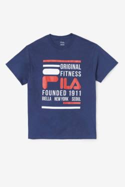 Fila Original Fitness Tee Miesten T Paidat Laivastonsininen Punainen Valkoinen | Fila130JH