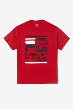 Fila Original Fitness Tee Miesten T Paidat Punainen Laivastonsininen Valkoinen | Fila427ZW