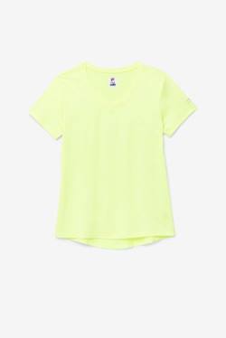 Fila Pickleball Silky V-neck Naisten T Paidat Keltainen | Fila631CL