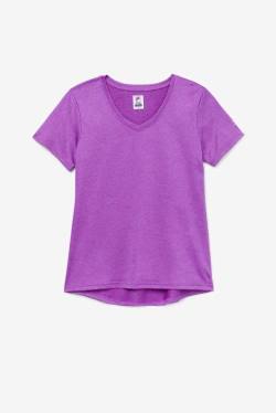 Fila Pickleball Silky V-neck Naisten T Paidat Violetit Vihreä | Fila982AQ