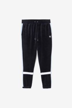 Fila Ravid Velour Miesten Housut Mustat Valkoinen | Fila014KB