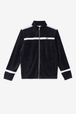 Fila Ravid Velour Miesten Takki Mustat Valkoinen | Fila594ZA