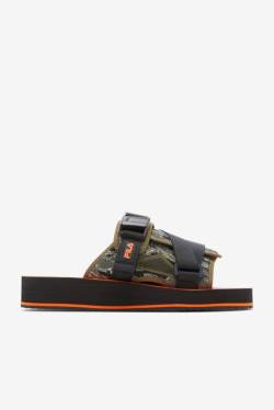 Fila Sol-slide V2 Camo Miesten Rantasandaalit Mustat Oliivinvihreä | Fila093LV