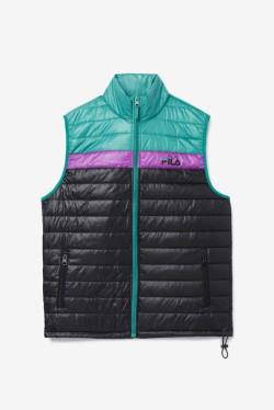 Fila Tri Vest Miesten Takki Mustat Vihreä Violetit | Fila945FS