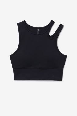 Fila Uplift Slice Crop Bra Naisten Topit Mustat | Fila014PB