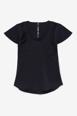 Fila Uplift Textured Sleeve Naisten Topit Mustat | Fila204WK