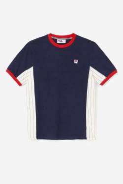 Fila Warner Tee Miesten T Paidat Laivastonsininen Valkoinen Punainen | Fila391BH