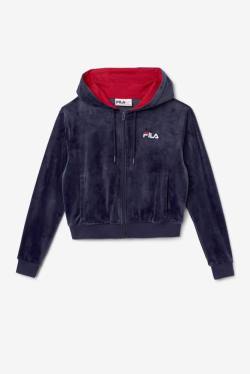 Fila Zura Velour Naisten Takki Laivastonsininen | Fila860KJ