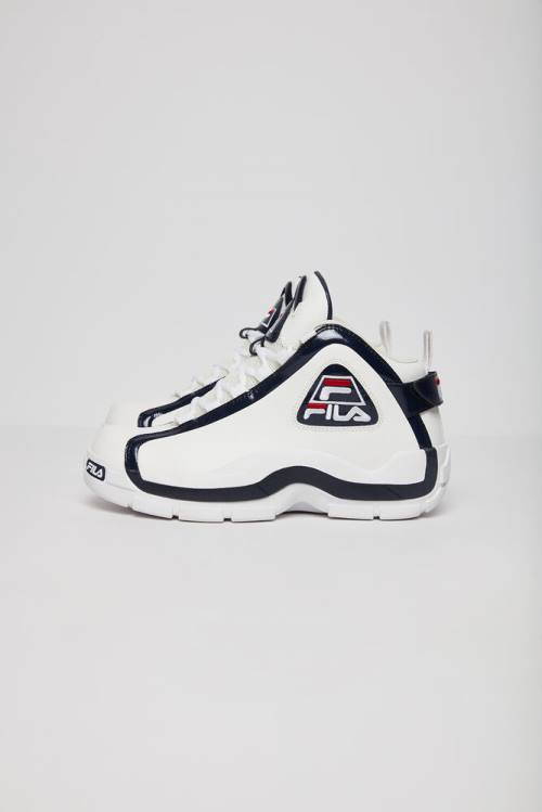 Fila 96 Miesten Koripallokengät Valkoinen Laivastonsininen Punainen | Fila679BY