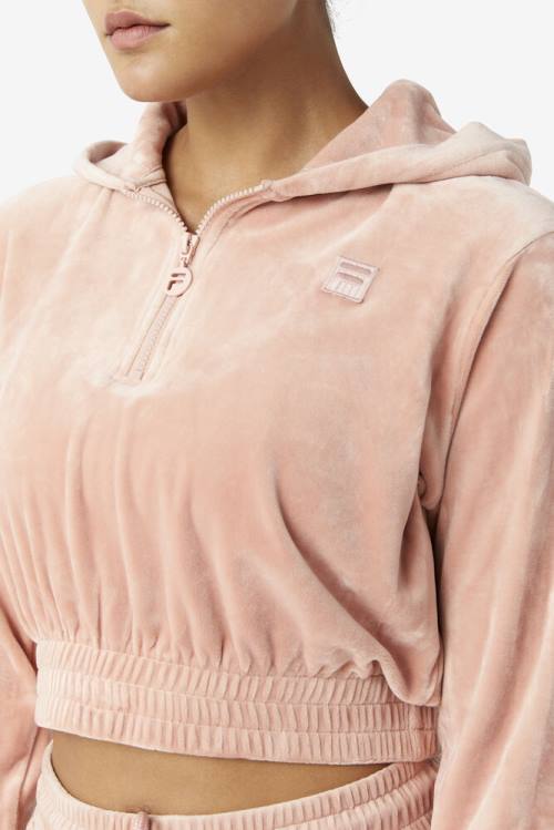 Fila Aaral Cropped Half Zip Naisten Huppari Pinkki | Fila904ZP
