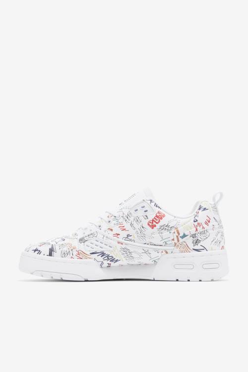 Fila Ace Scribbles Miesten Tennarit Valkoinen Mustat Monivärinen | Fila327CD