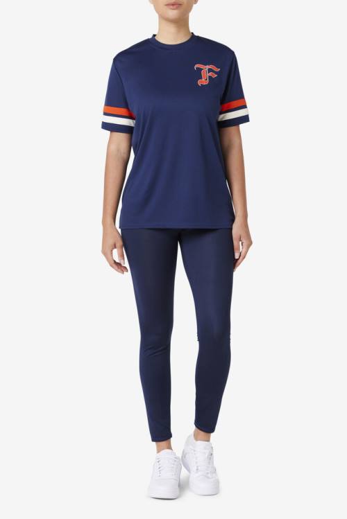Fila Adelaide Jersey Naisten T Paidat Laivastonsininen | Fila549VA
