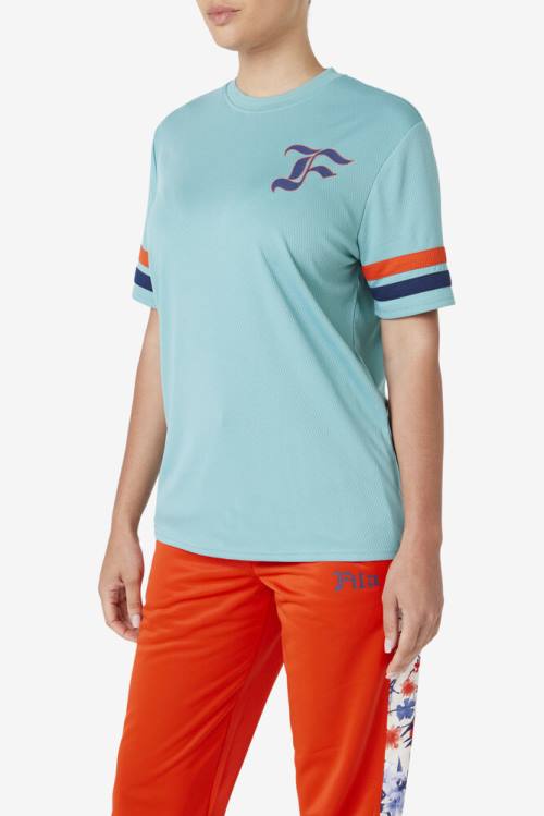 Fila Adelaide Jersey Naisten T Paidat Vaaleansininen Laivastonsininen | Fila503TH