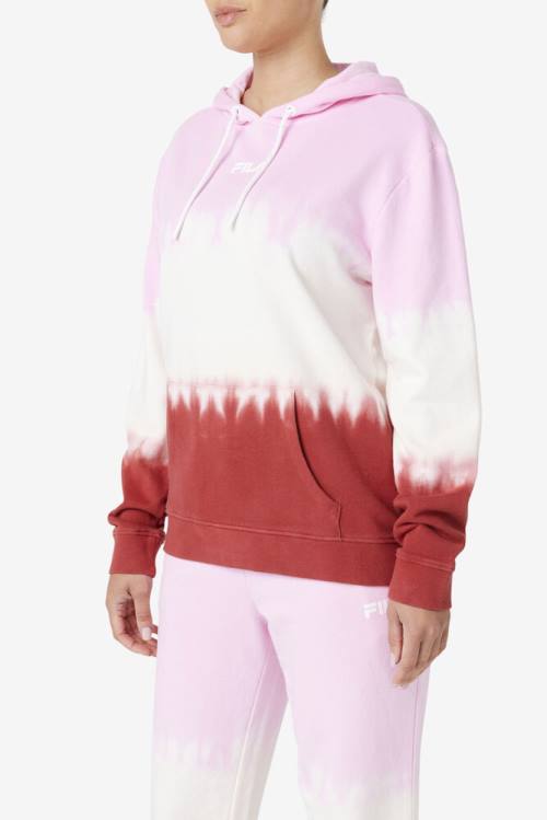 Fila Aerolynn Tie Dye Naisten Huppari Valkoinen Punainen | Fila269XB