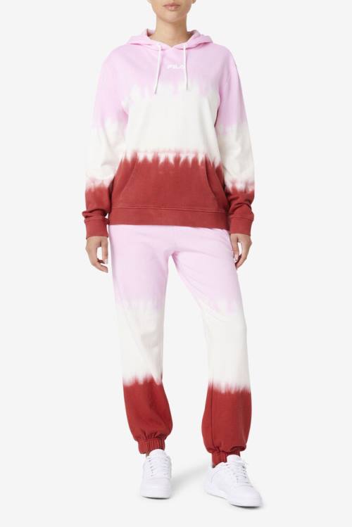 Fila Aerolynn Tie Dye Naisten Huppari Valkoinen Punainen | Fila269XB