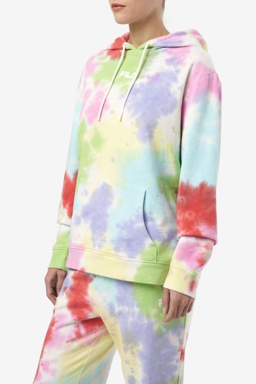 Fila Aerolynn Tie Dye Naisten Huppari Vihreä Valkoinen Punainen | Fila596CX