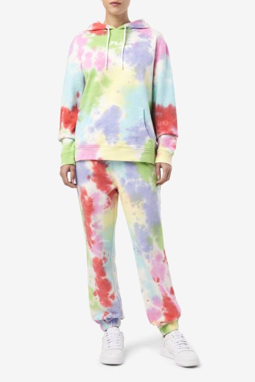 Fila Aerolynn Tie Dye Naisten Huppari Vihreä Valkoinen Punainen | Fila596CX