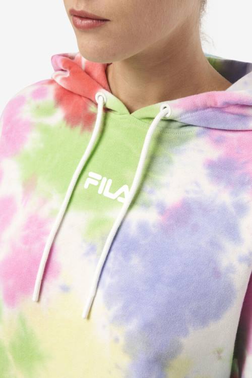 Fila Aerolynn Tie Dye Naisten Huppari Vihreä Valkoinen Punainen | Fila596CX