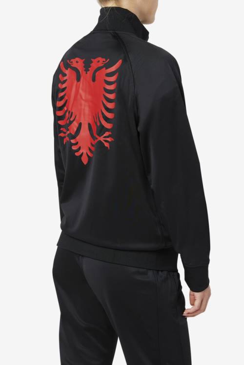 Fila Albania Track Miesten Takki Mustat Punainen | Fila289RK