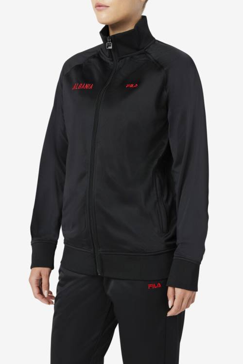 Fila Albania Track Naisten Takki Mustat Punainen | Fila531SD