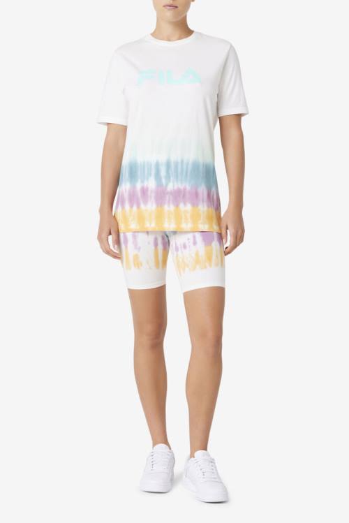 Fila Alivia Tie Dye Tee Naisten T Paidat Valkoinen | Fila641UE